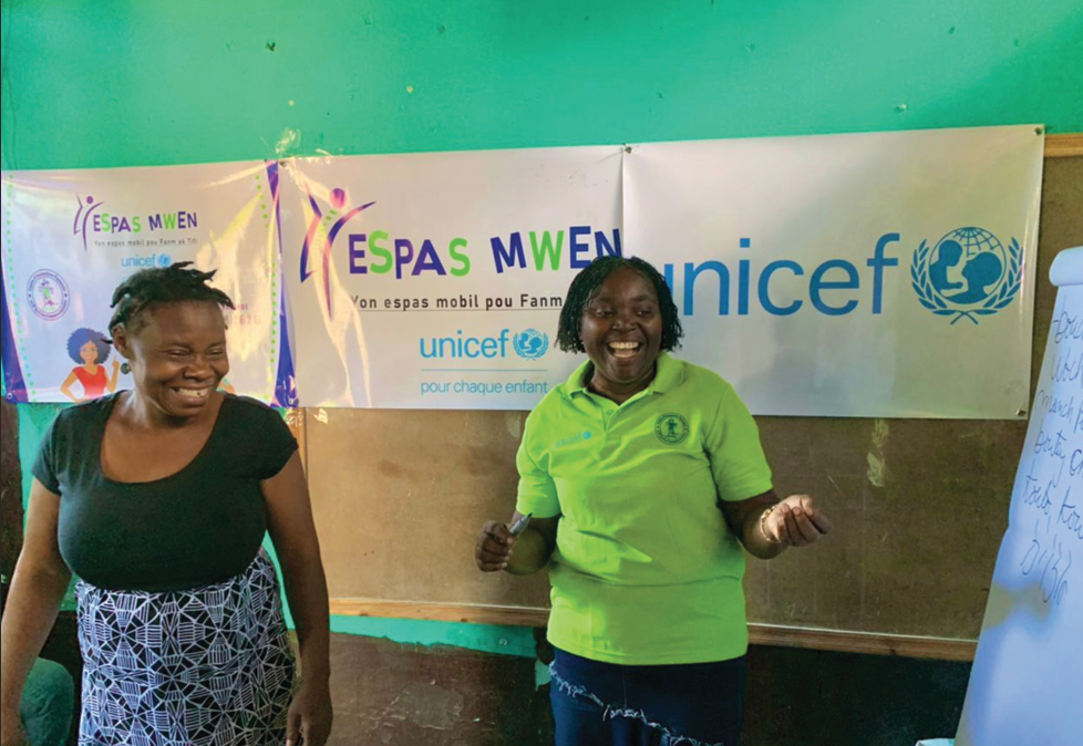 Le CAPAC et l’UNICEF créent « Espas Mwen » : un espace de dialogue pour sensibiliser les déplacés sur les normes favorables aux femmes et aux filles